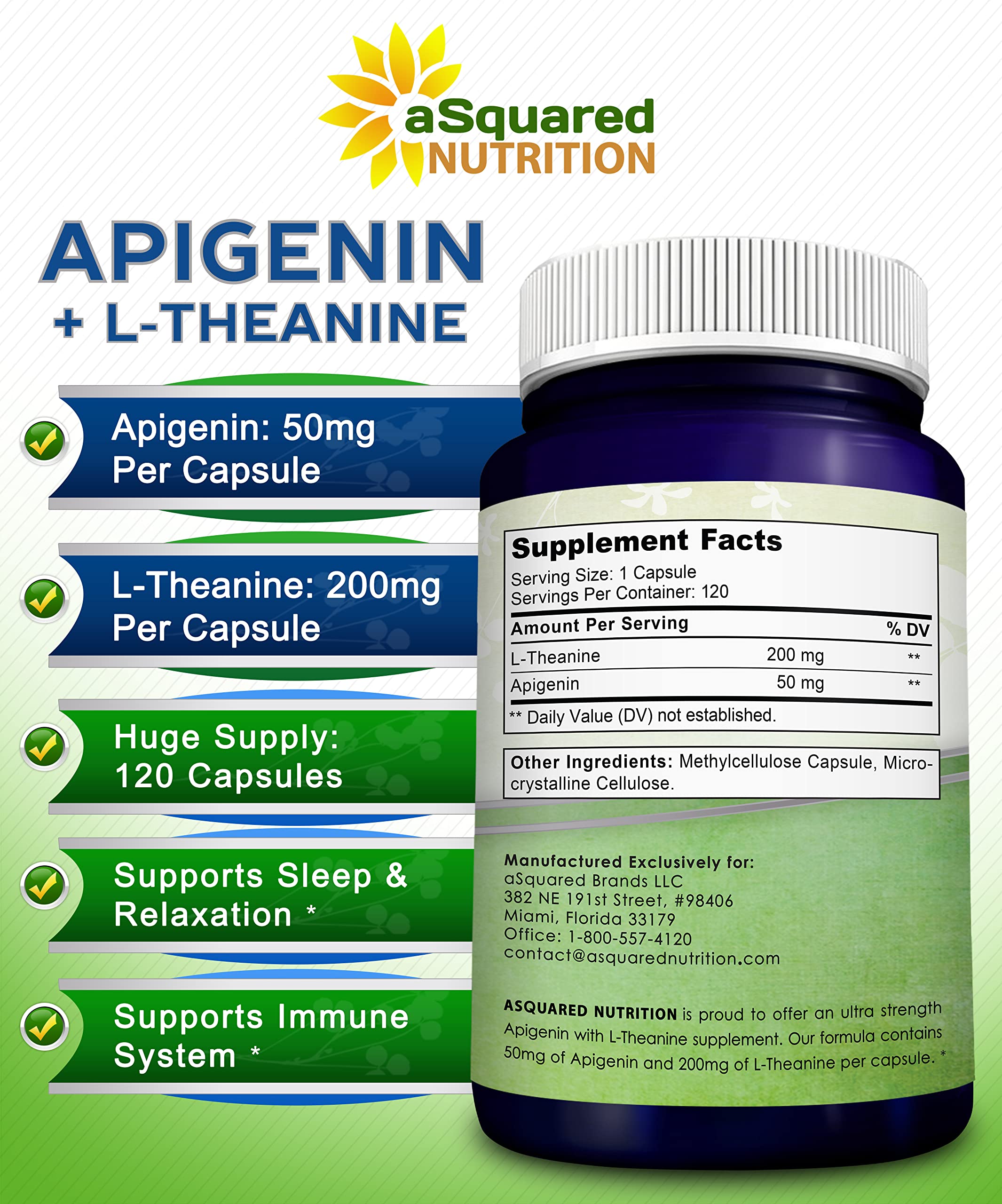 aSquared Nutrition night-time routine with capsules and water