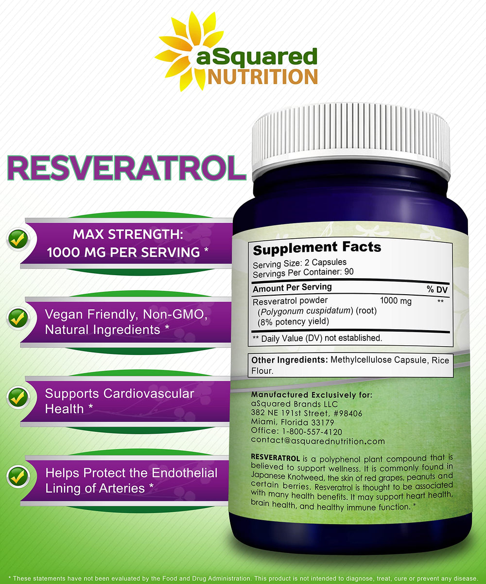 aSquared Nutrition resveratrol sources from grape skin and berries for polyphenol richness