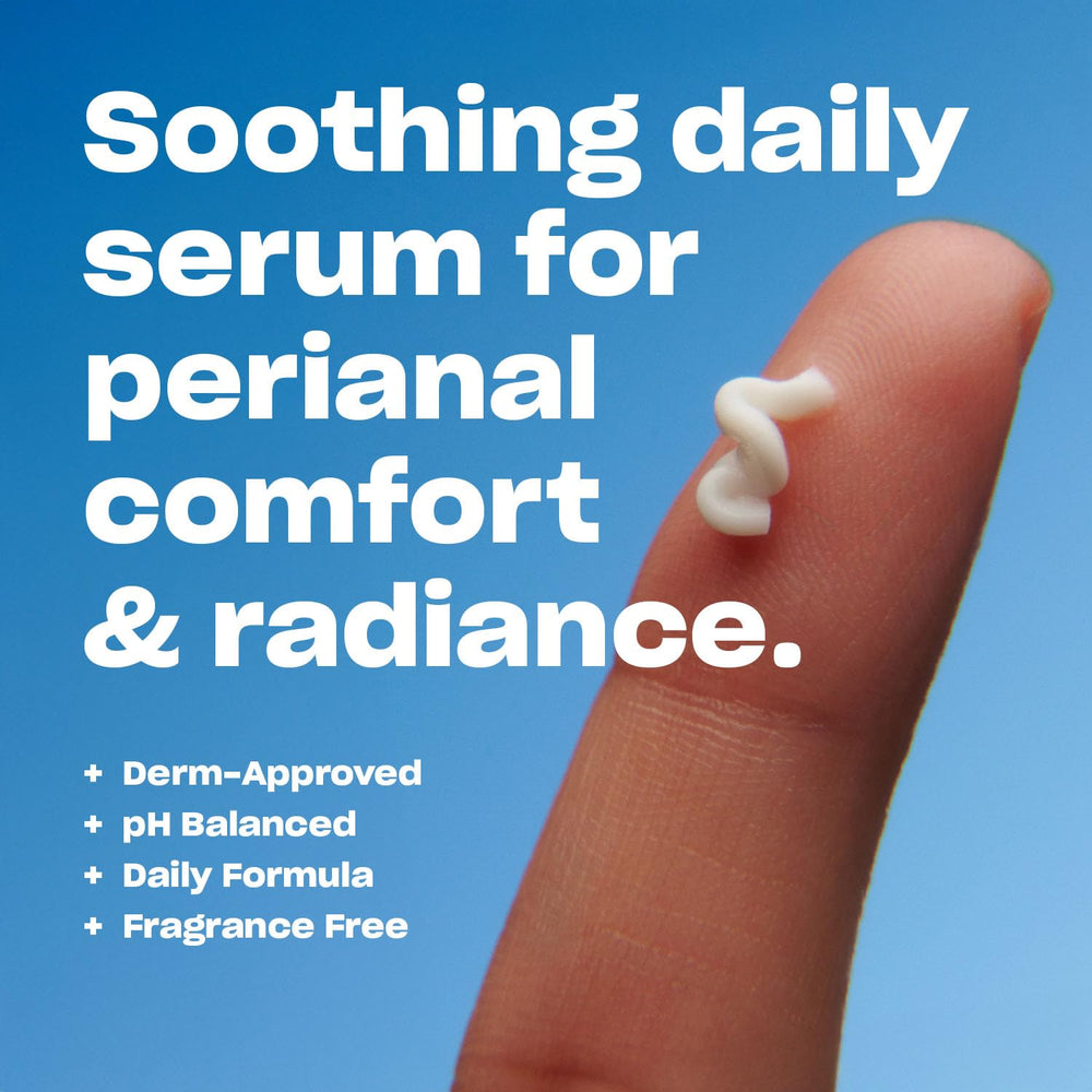 Asset Hole Serum texture close-up, rich, creamy, quickly absorbing without a greasy finish.