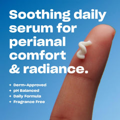 Asset Hole Serum texture close-up, rich, creamy, quickly absorbing without a greasy finish.