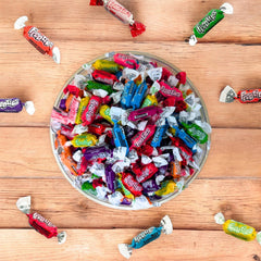 Assortit fruity flavors lineup including Mango and Watermelon for festive snacking