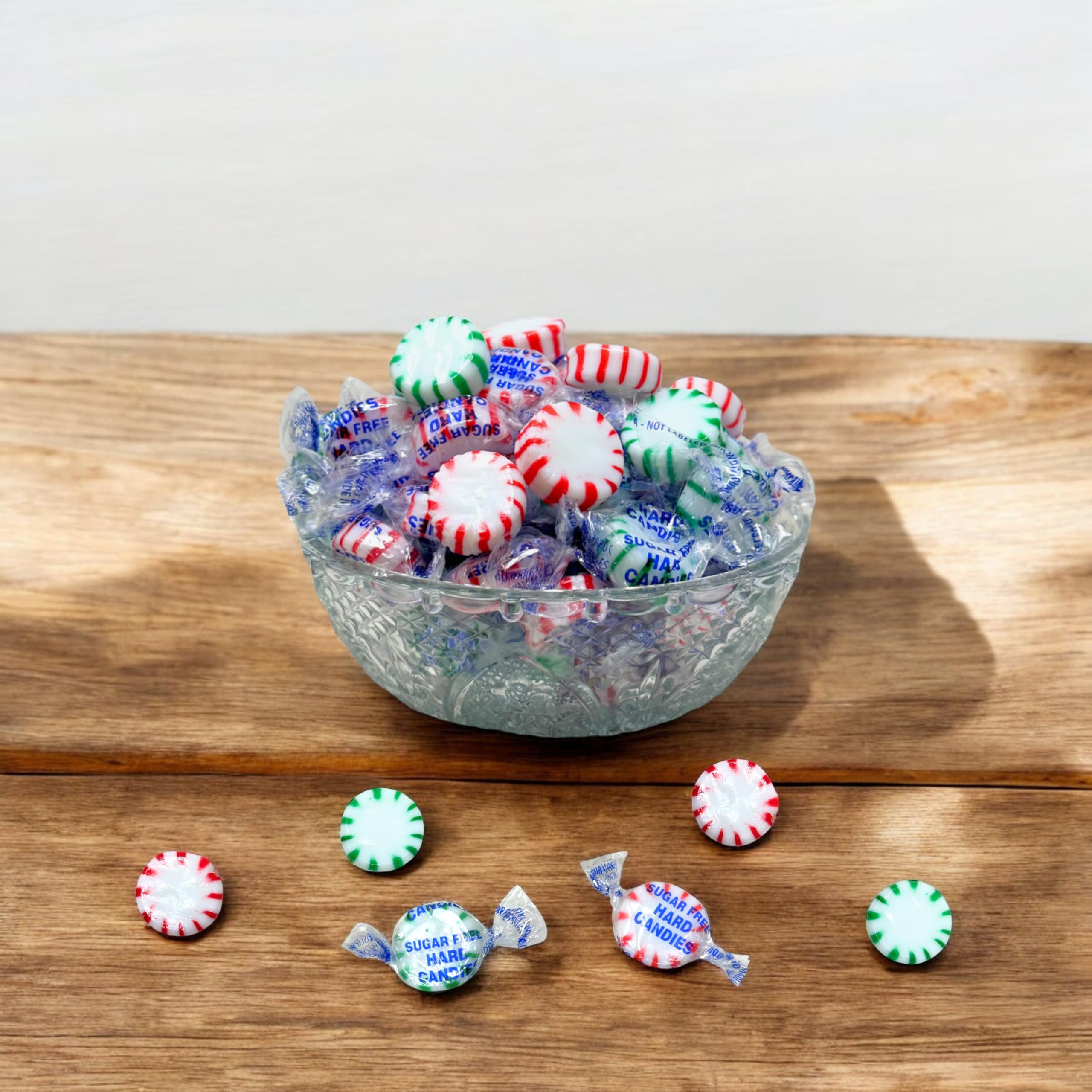 Assortit mints on a dinner table tray for after-dinner refreshment.
