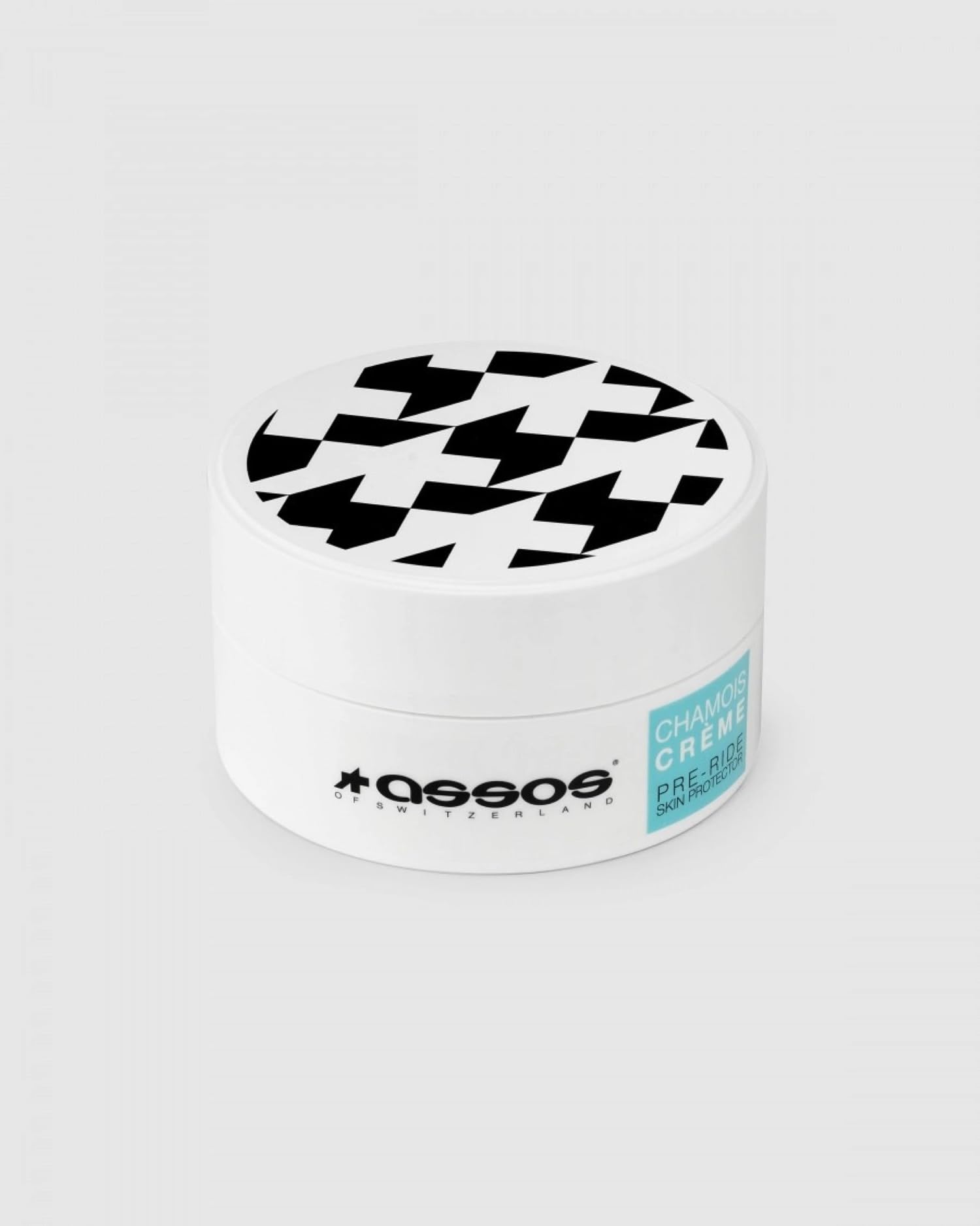 ASSOS Chamois Cream texture closeup shows rich, cooling formula.