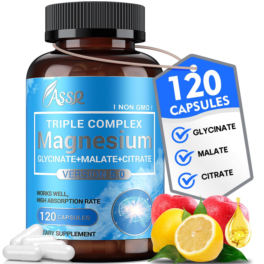 ASSR Triple Magnesium Complex bottle shown for daily magnesium support and routine use