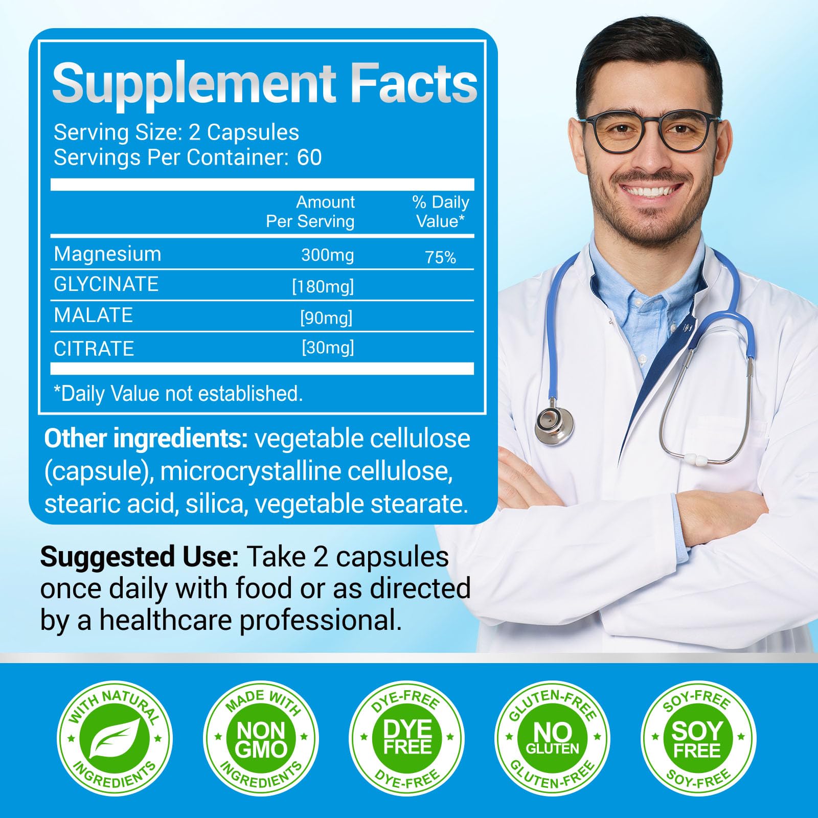 ASSR Magnesium Complex capsules closeup highlighting easy daily intake