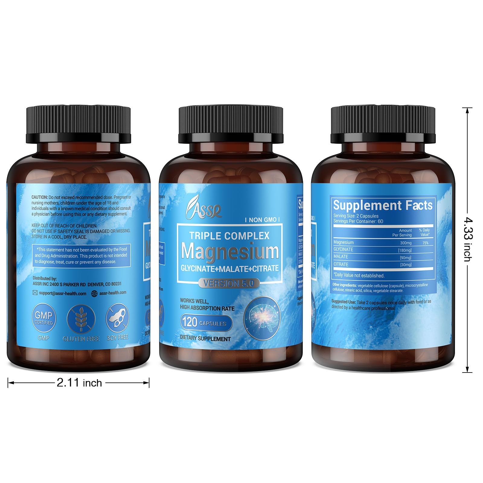 ASSR Triple Magnesium Complex packaging design on box