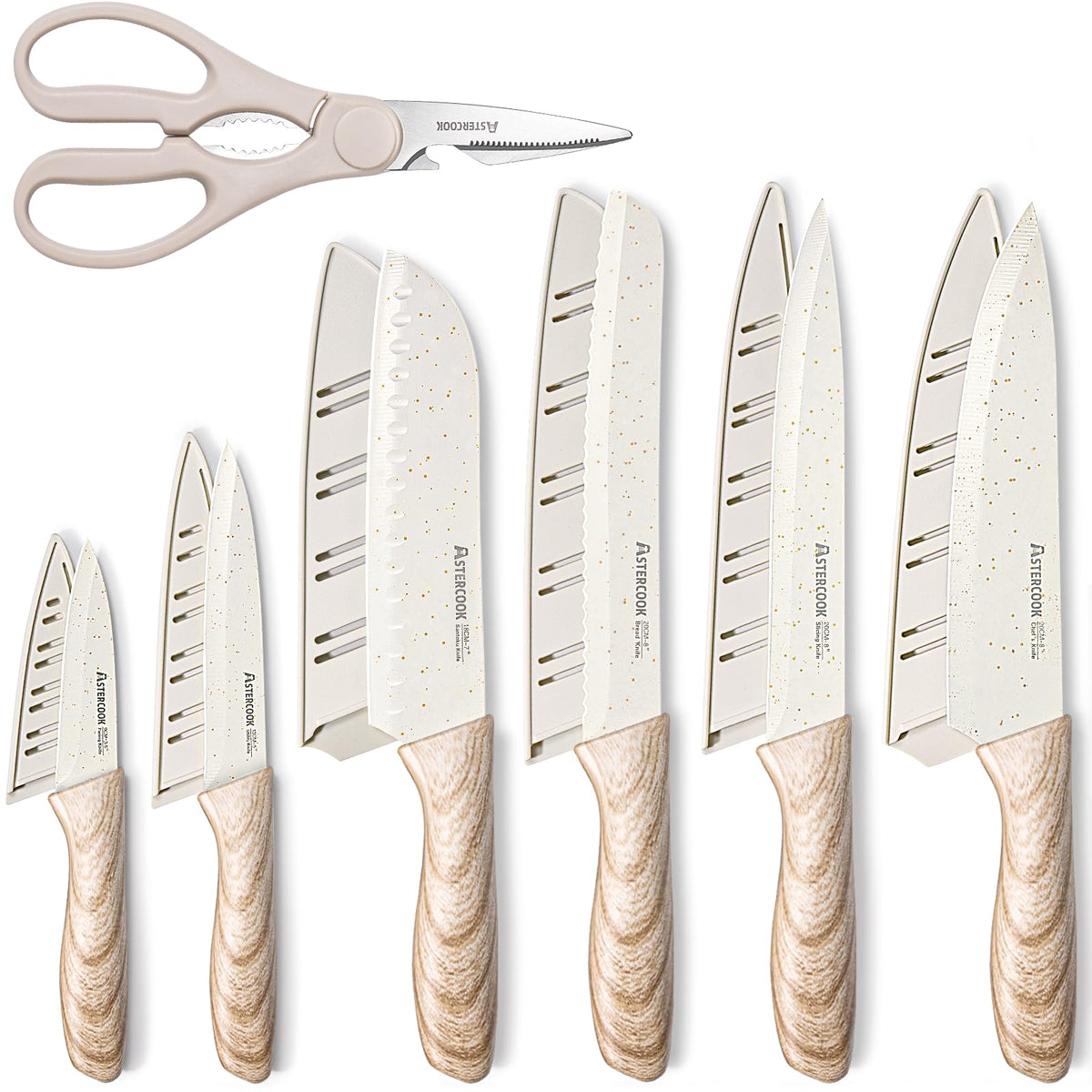 Astercook knife set 8-inch chef knife for precise kitchen prep and versatile use
