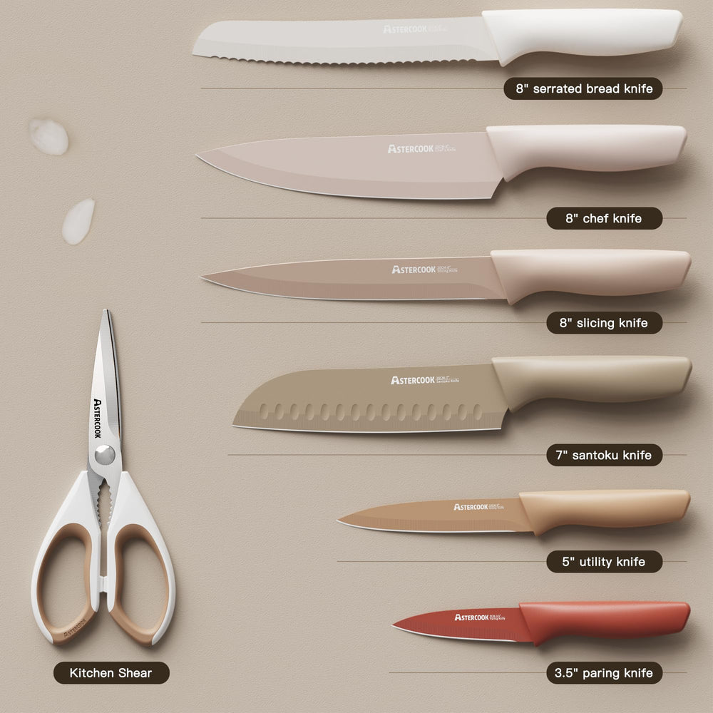 Astercook 8-inch serrated bread knife for crusty loaves