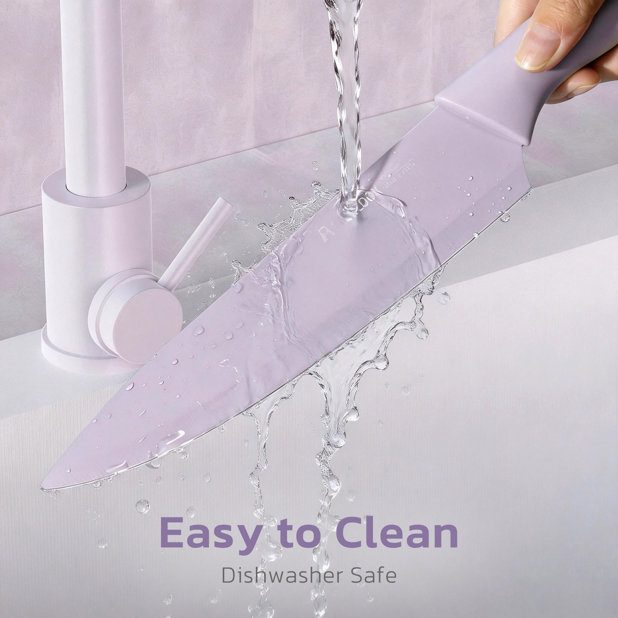 Astercook purple gift-pack knife set, ideal for gifting