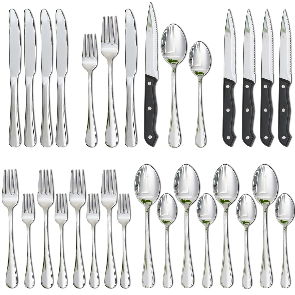 Astercook 24-piece silverware set full display for daily family meals