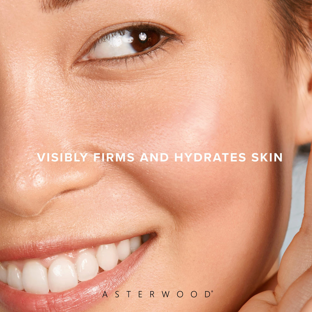 Asterwood copper tripeptide-1 close-up emphasizes renewal potential for firmer-looking skin.