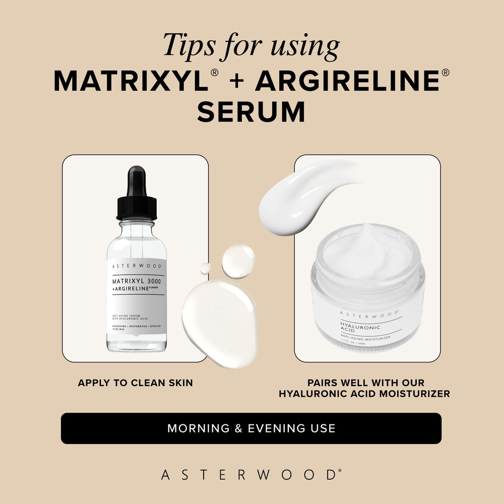 Asterwood serum on skin example showing smooth texture and potential firming benefits