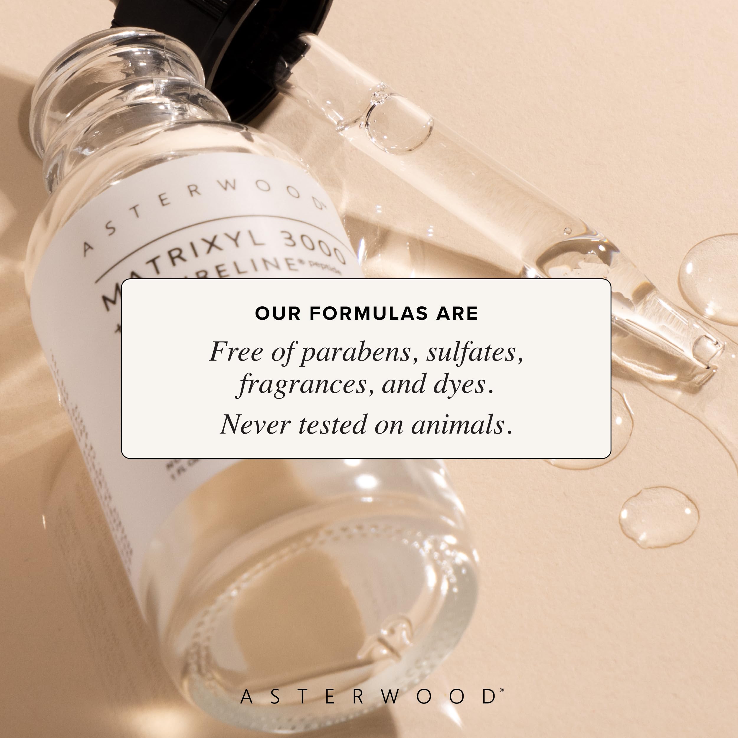 Asterwood Matrixyl 3000 + Argireline routine shot suggesting day and night use