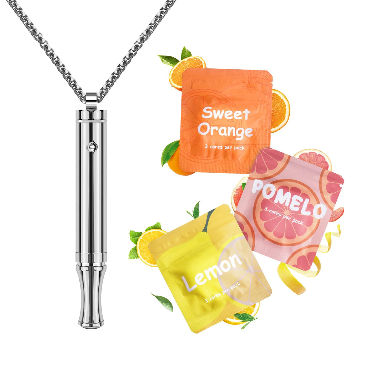 ASTOFLI Quit Smoking Necklace close-up showing adjustable air resistance for mindful breathing.