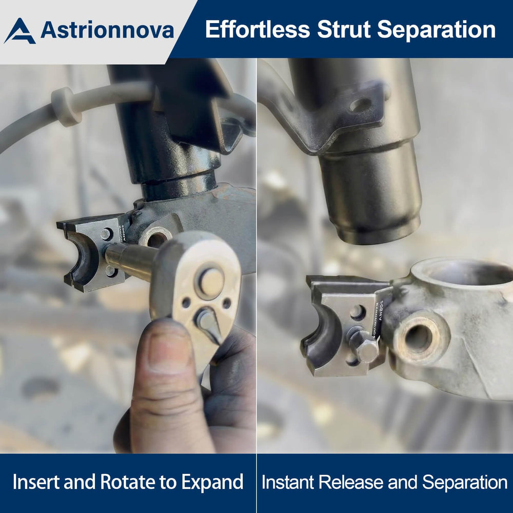Astrionnova spreader tool lower ball joint end enables easy separation