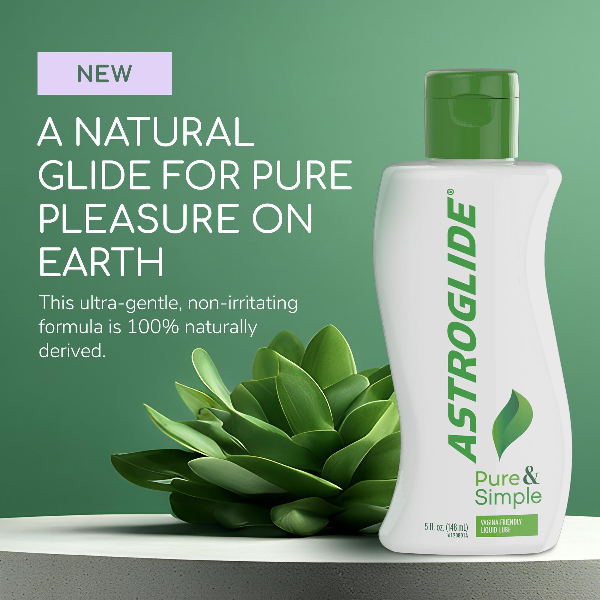 Astroglide Pure and Simple texture close-up shows silky glide.