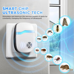 Asukin 2026 ultrasonic repeller indoor setup shown in a living area