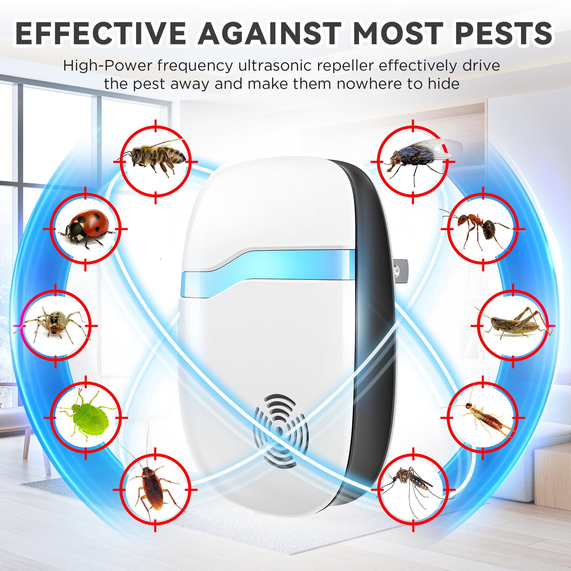 Asukin 2026 ultrasonic repeller plug-in design keeps homes pest-free without batteries