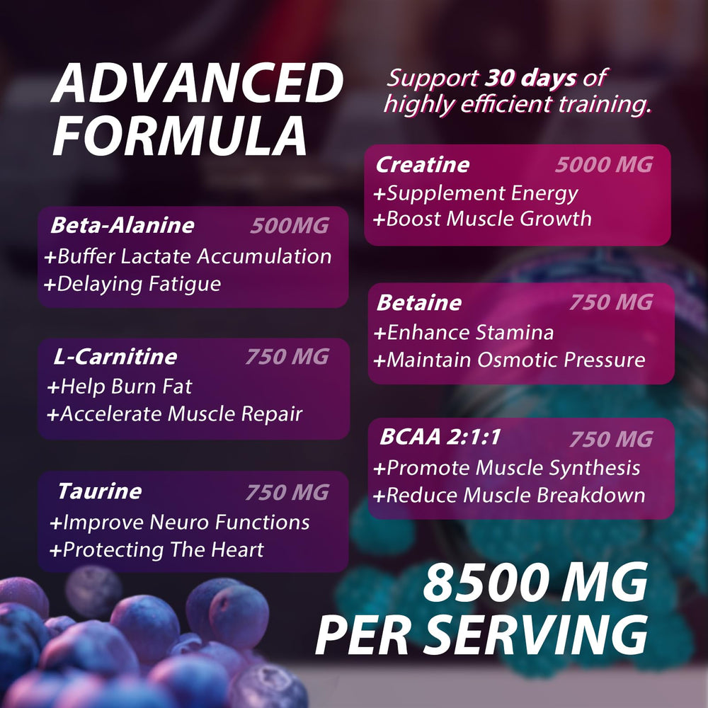 Asumtal Creatine Monohydrate Gummies blueberry flavor close-up emphasizes tasty taste.
