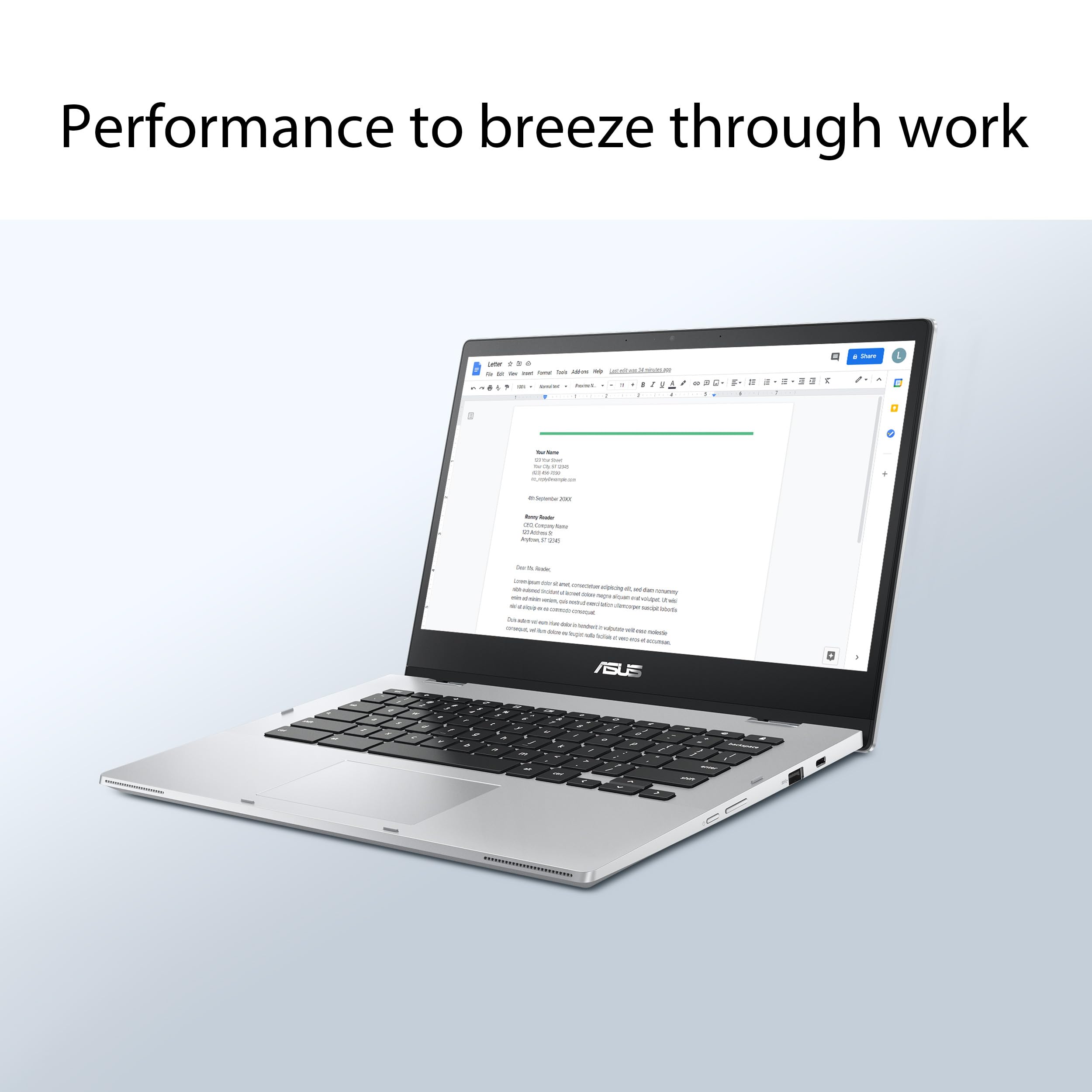 ASUS Chromebook Flip CX1 ships with 128GB eMMC and 8GB RAM for responsive performance