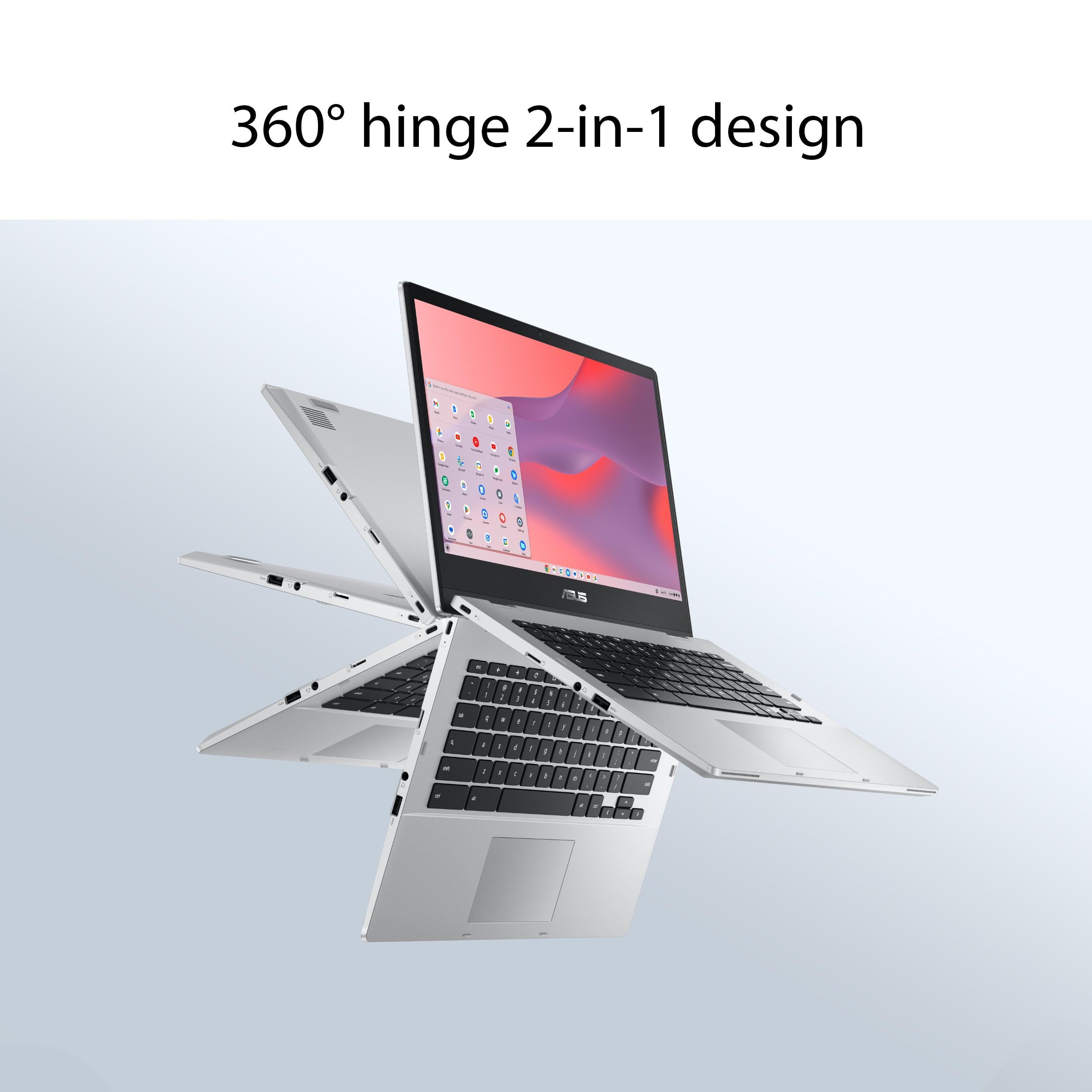 ASUS Chromebook Flip CX1 360-degree hinge enables four flexible modes for any task