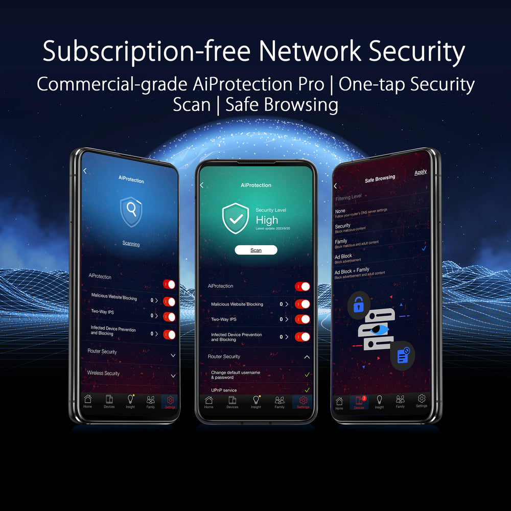 ASUS ROG Rapture GT-BE98 Pro AiMesh supports seamless home networking.