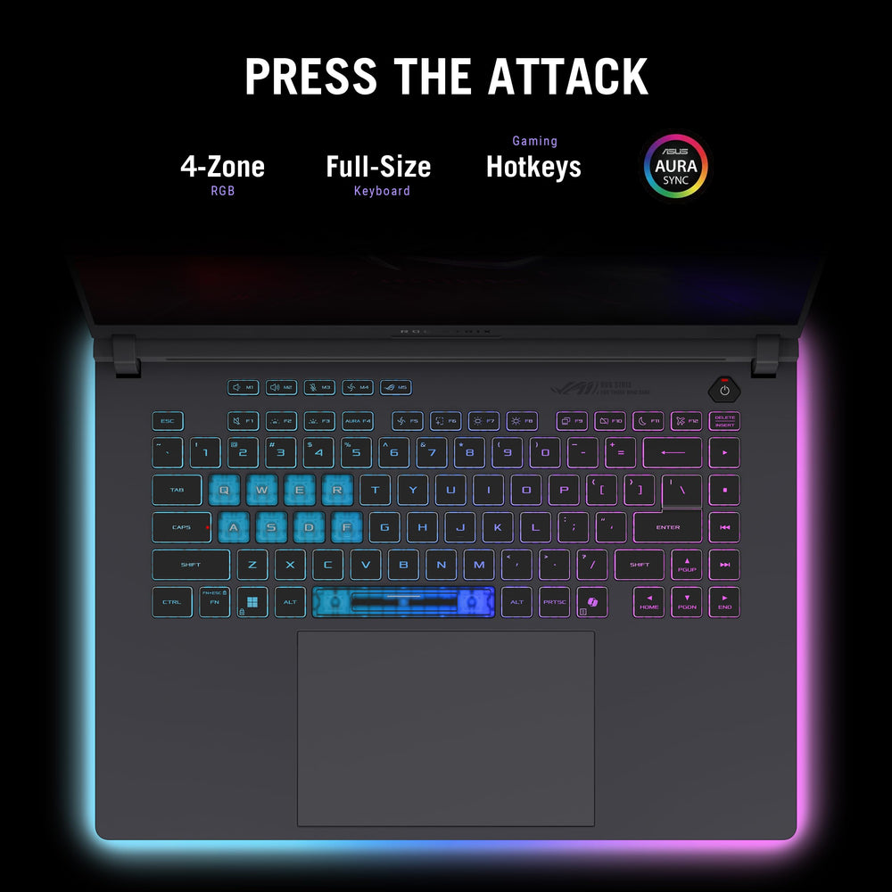 ASUS ROG Strix G16 Core i7-14650HX delivers responsive performance.