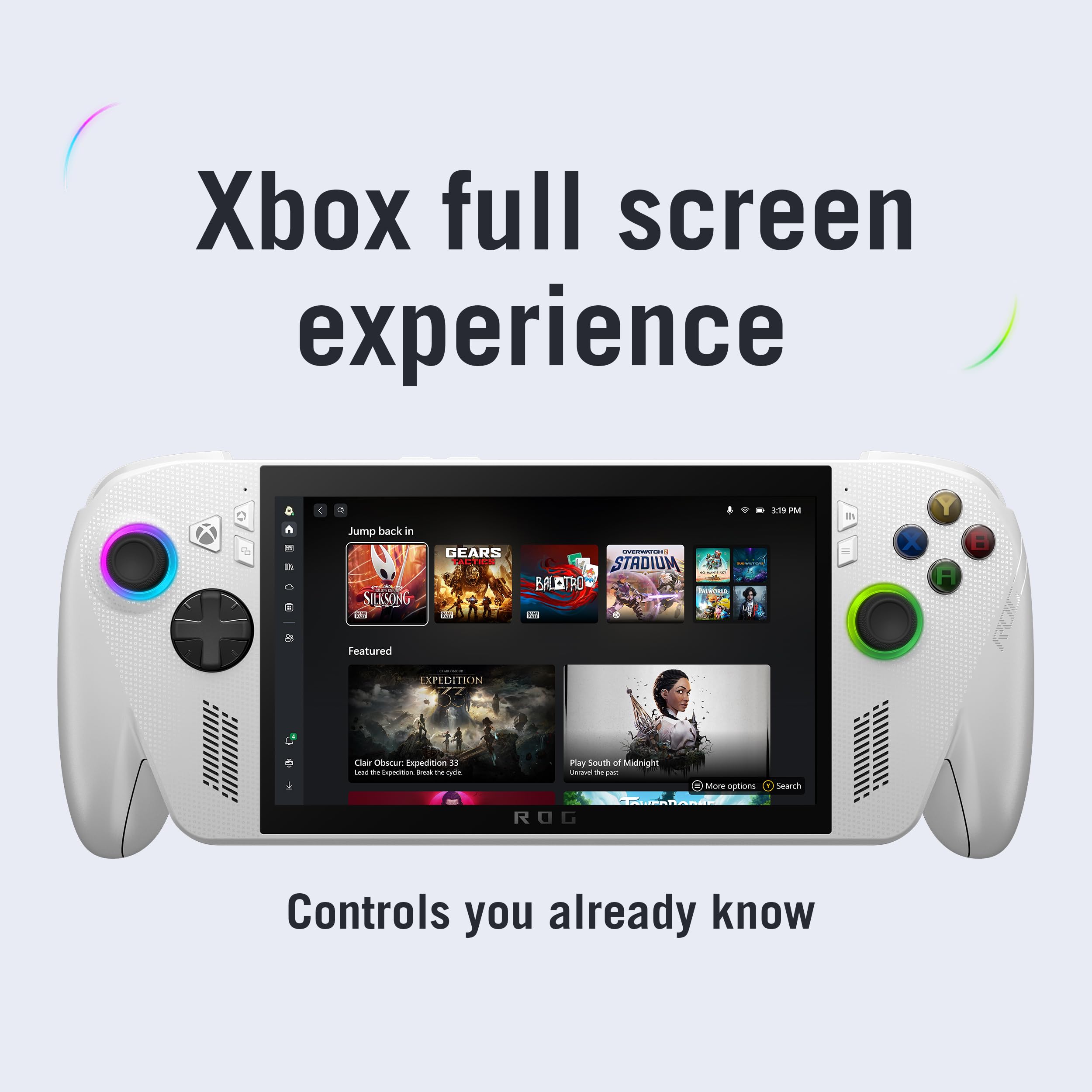 ASUS ROG Xbox Ally Gorilla Glass touchscreen durability