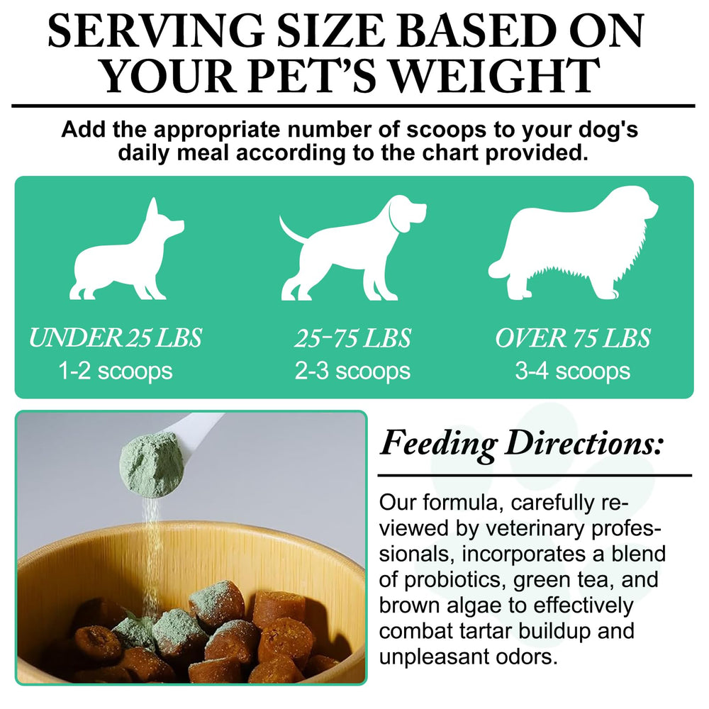 asusxcli dog dental powder serving spoon ready for daily dental routine