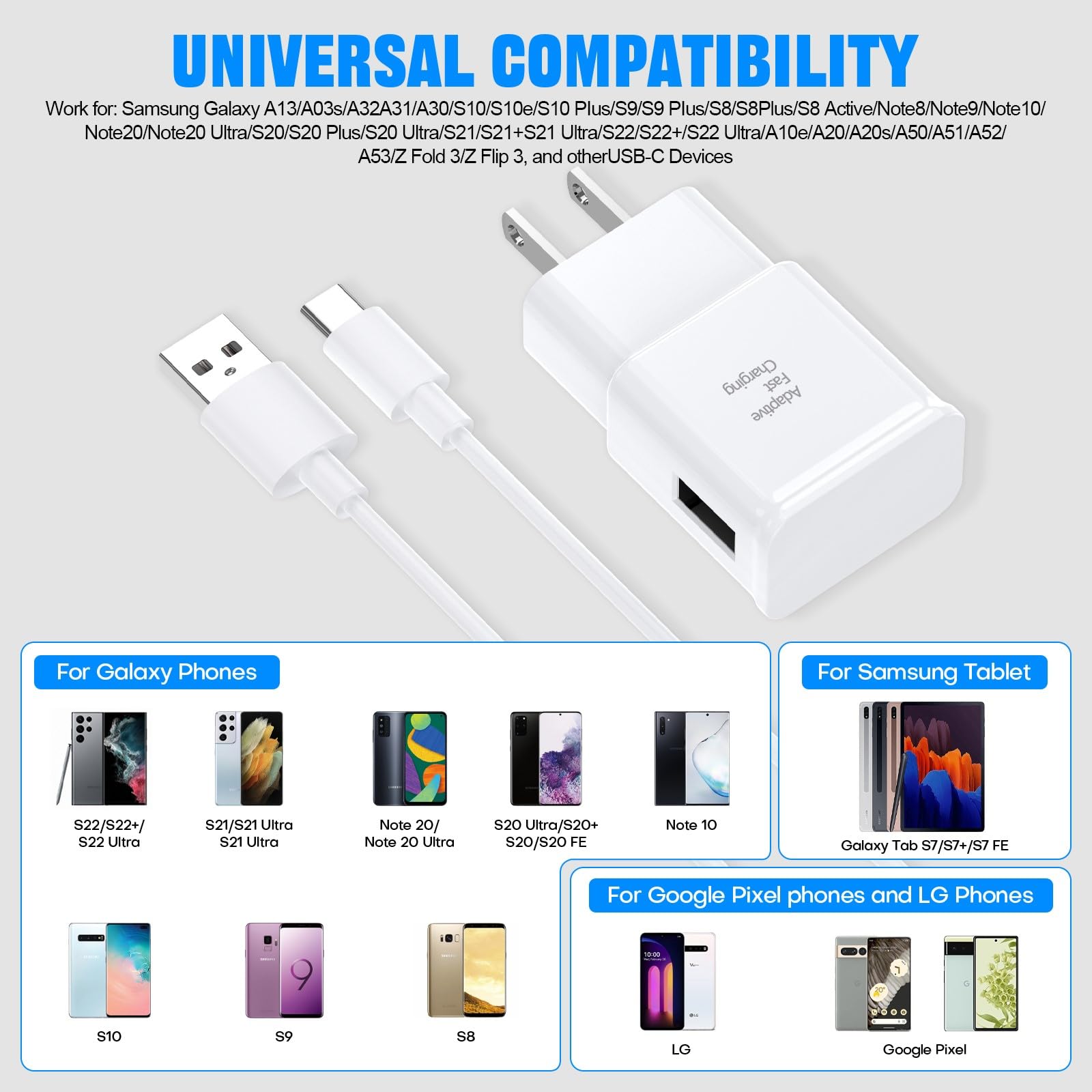 Aszpbydz office and home charging setup with long USB C cable