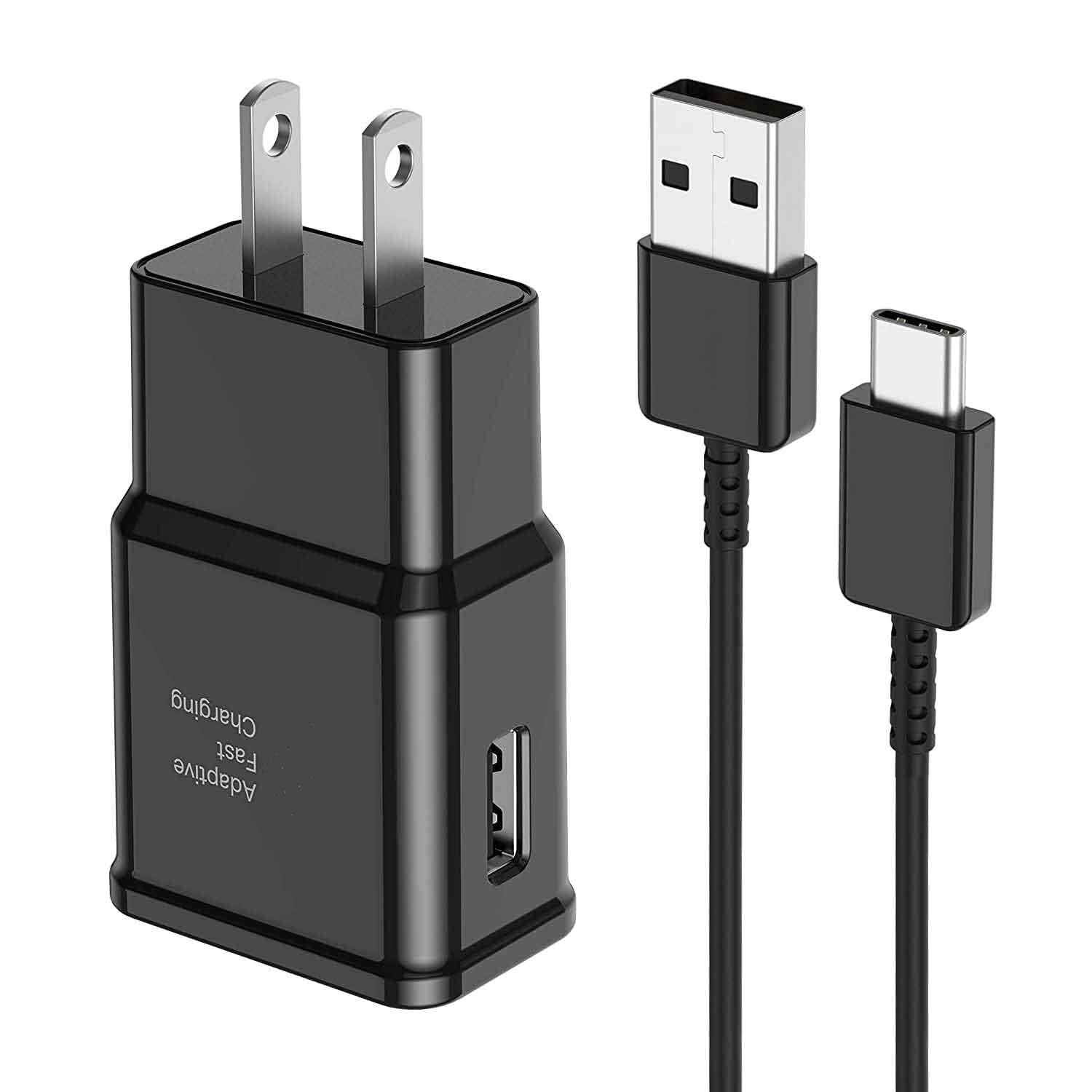 Aszpbydz USB-C charger with 6.6-foot cable for Samsung devices and fast charging.