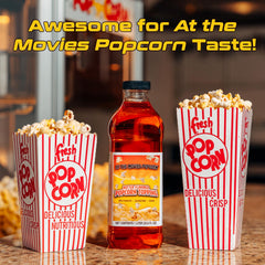 At-The-Movies-Popcorn butter topping close-up reveals rich aroma for even coverage.