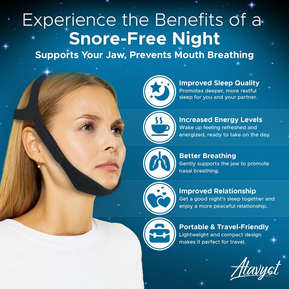 Atavyst adjustable design fits various head sizes for stable nightly comfort.