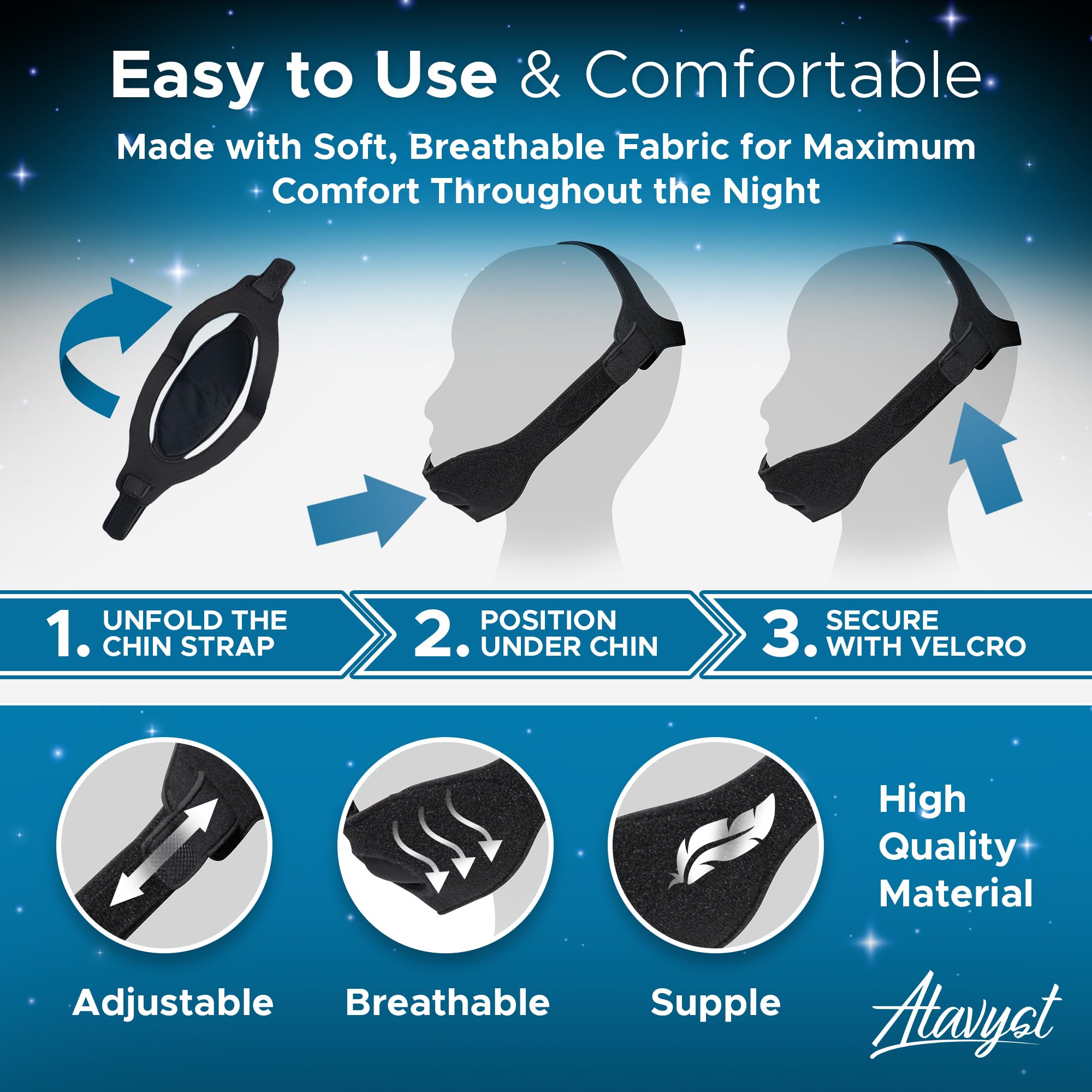 Atavyst suitable for men and women seeking a consistent breathing during sleep.