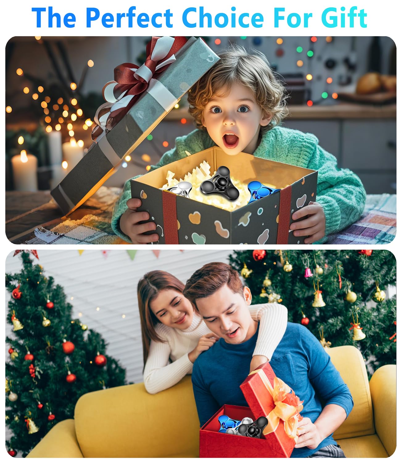 ATESSON fidget spinner packaging hero shows gift-ready design for any age.
