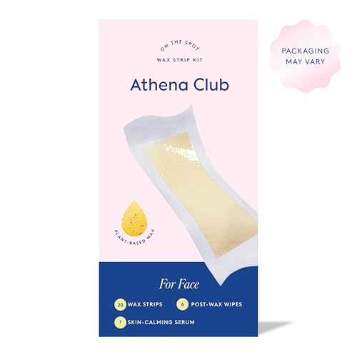 Athena Club wax strips being applied along hair growth for even removal.