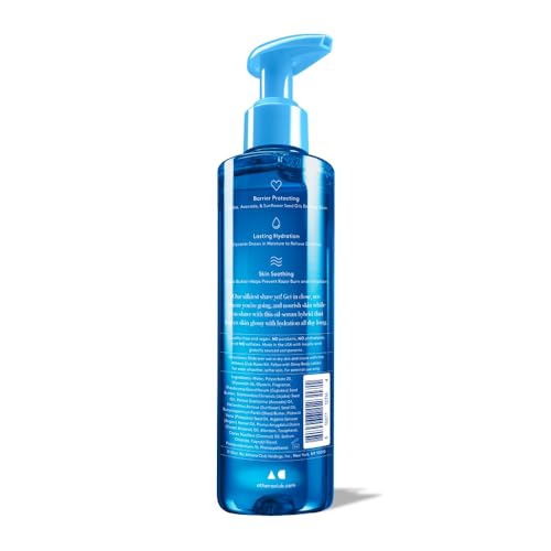 Athena Club Shave Oil pour shot demonstrates quick, even distribution for a quick shave.