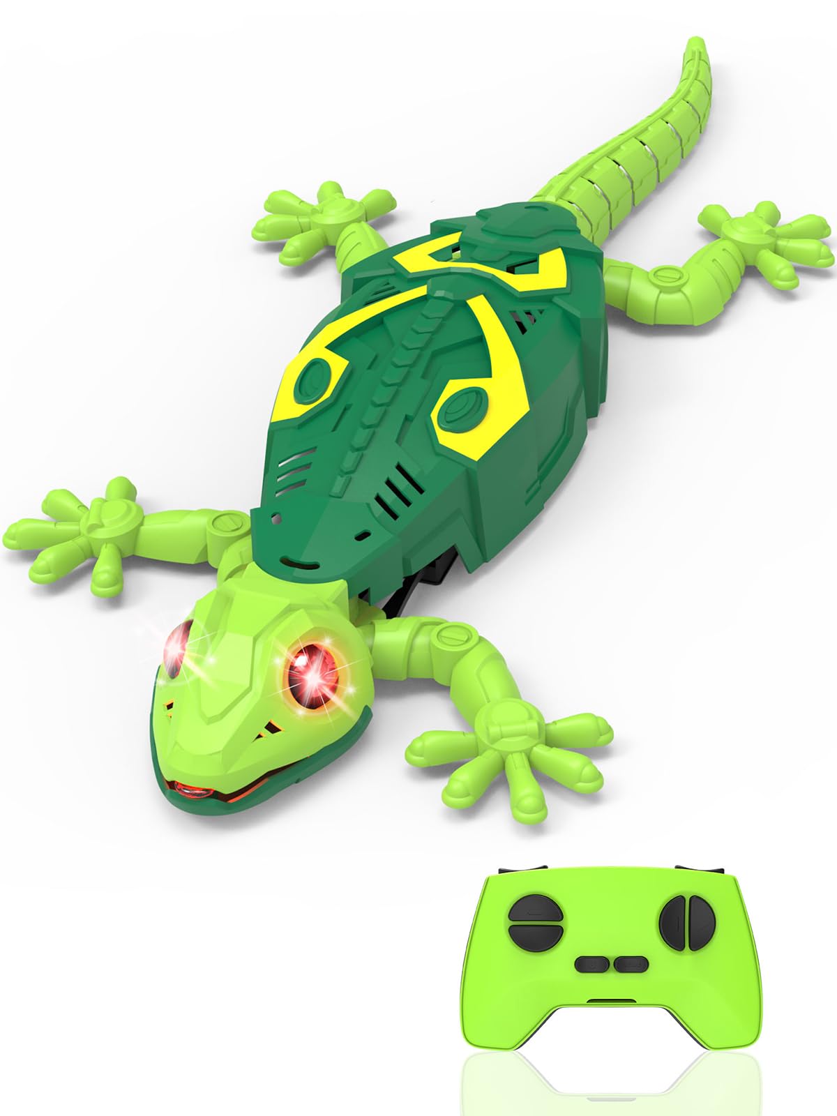 ATHLERIA wall-climbing gecko front view demonstrates authentic crawling for immersive play