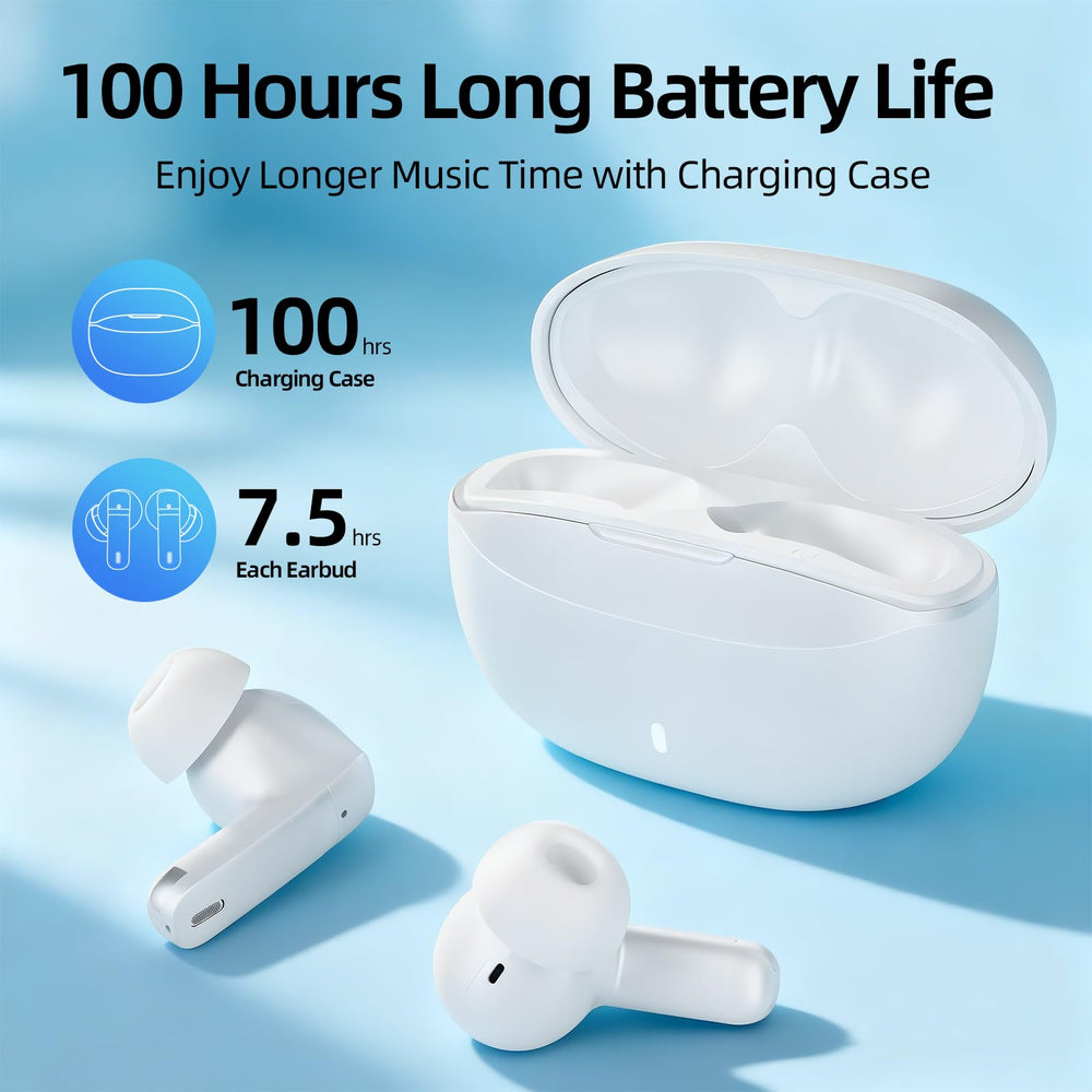 ATHONGL wireless earbuds worn in ear for a secure workout fit.