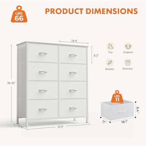 Atilioo dresser metal-frame support adds durability for daily use.