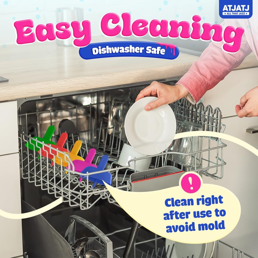 ATJATJ easy-clean reusable silicone popsicle holders