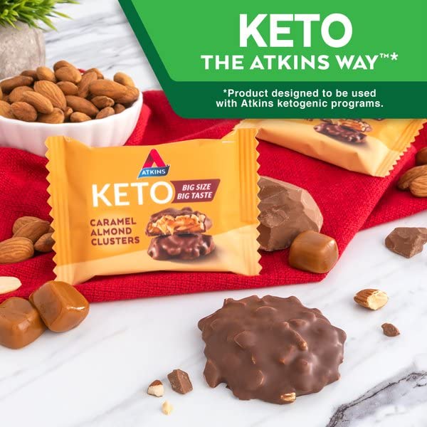 Keto-friendly snack highlighting 2g net carbs per serving.