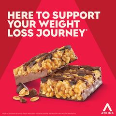 Atkins Chocolate Chip Granola Bar on the go, individually wrapped.