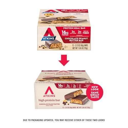 Atkins Chocolate Peanut Butter Bar nutrition facts with low net carbs