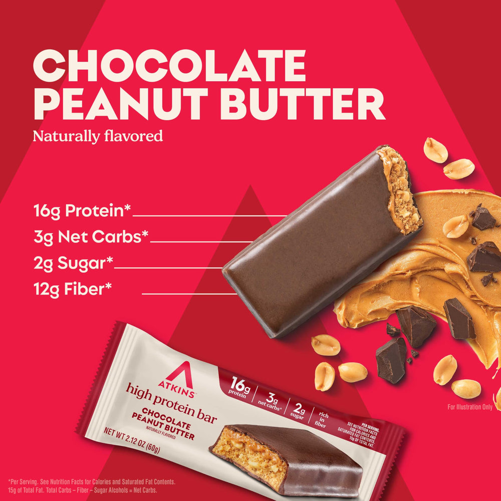 Wrapped Atkins bar ready for a quick on-the-go snack