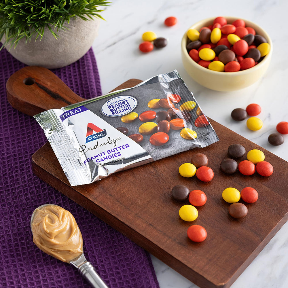 Atkins Endulge wrapper emphasizes low sugar feature.