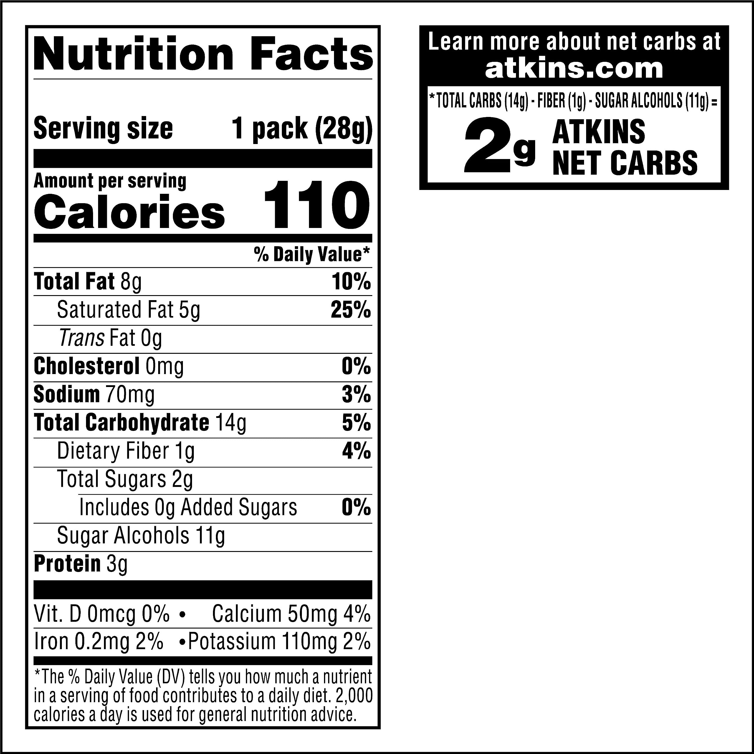 Atkins Endulge packaging close-up highlighting low carb appeal.