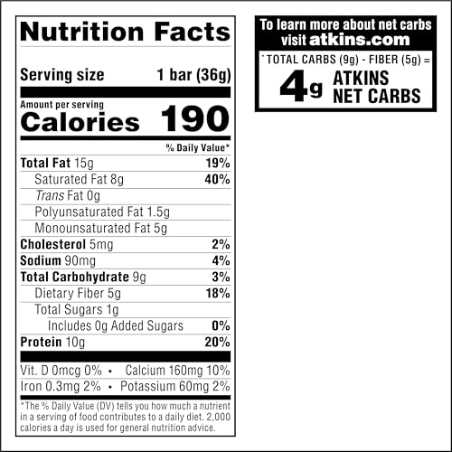 Atkins Lemon Crème Wafer Crisps pack-back highlights protein and keto-friendly attributes