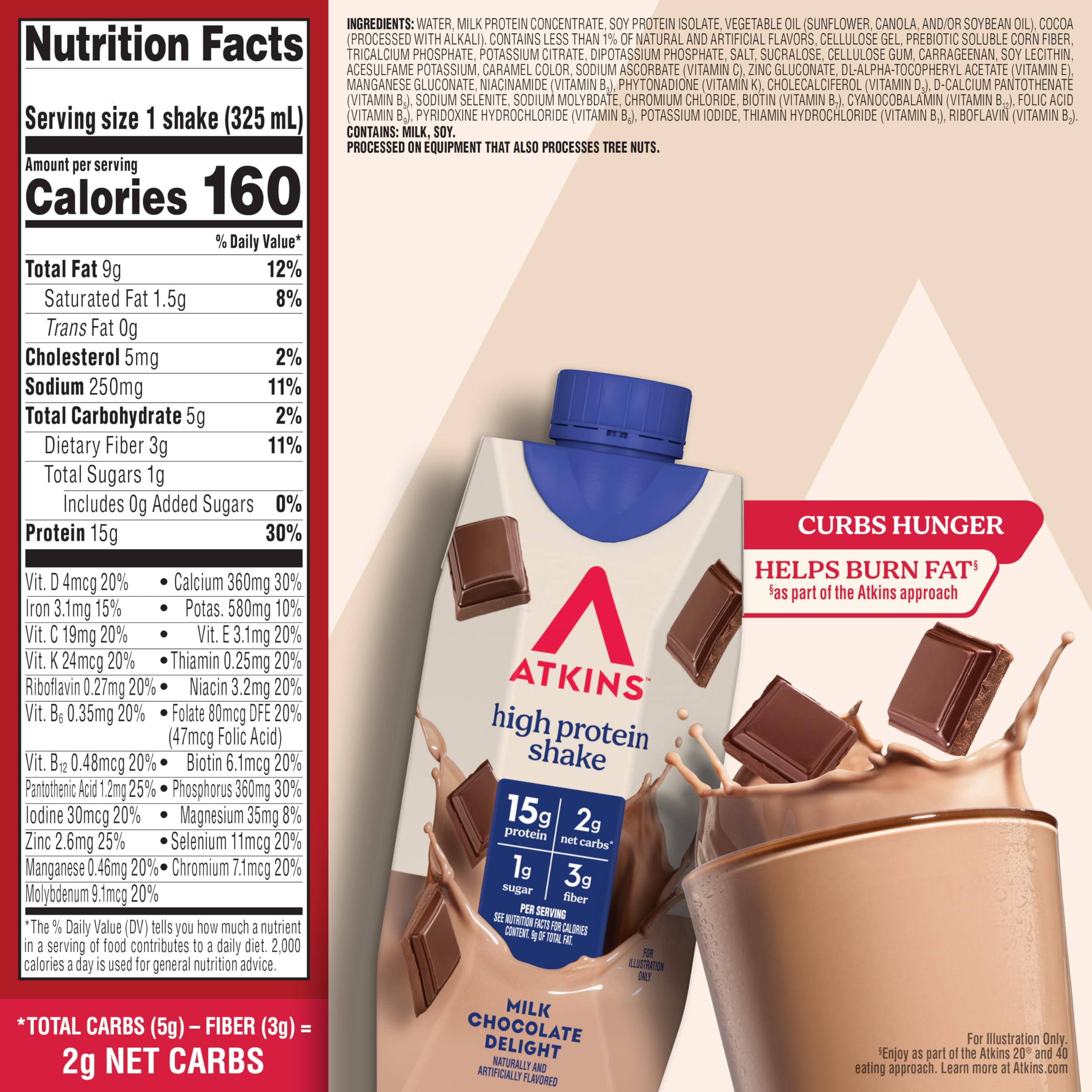 Atkins Milk Chocolate Delight Shake smooth creamy texture and flavor