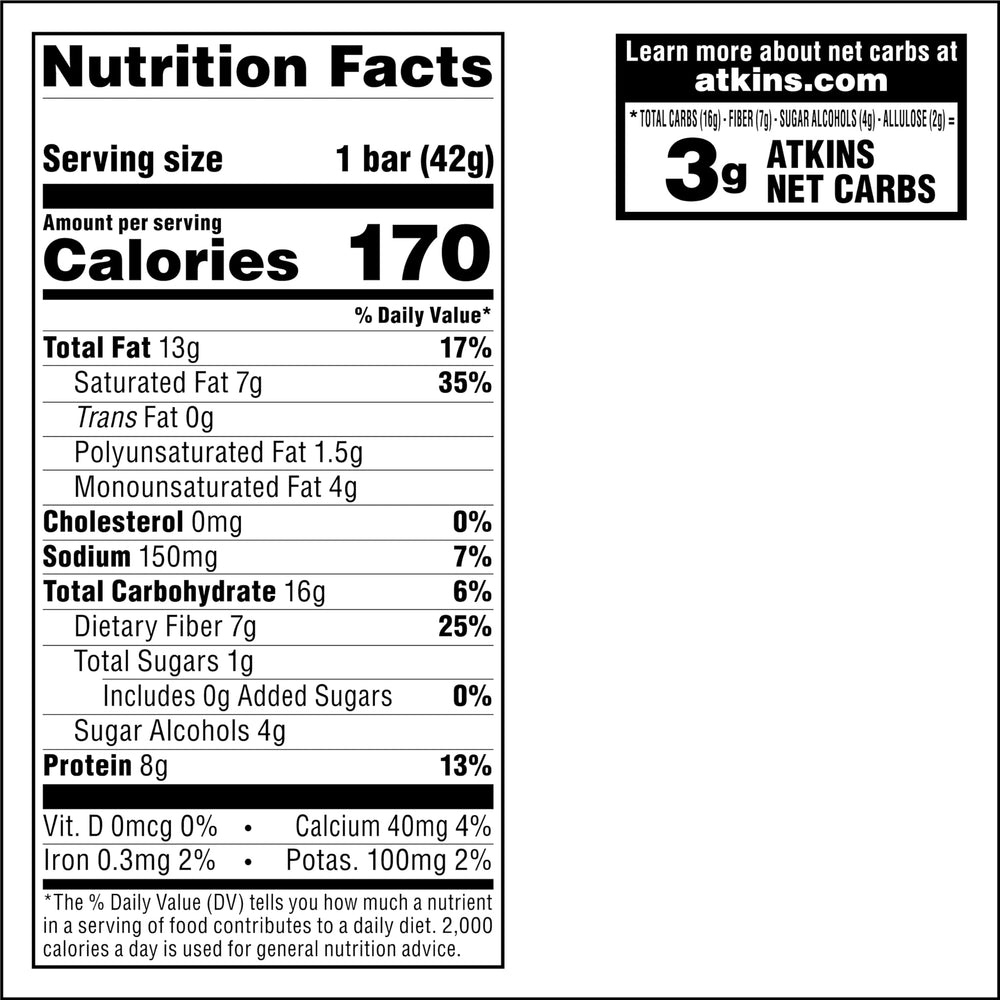 Atkins Peanutty Overload bar, individually wrapped for on-the-go snacking.